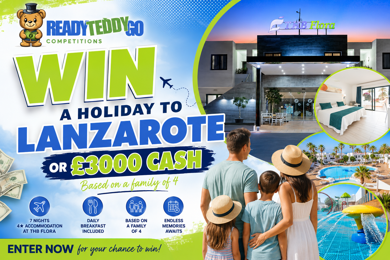 WIN A HOLIDAY TO LANZAROTE OR ยฃ3000 CASH